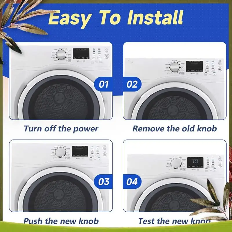 FNJK-WE01X21167 WH11X23474 مقبض التحكم في مجفف الملابس لاستبدال GE GFW450SSM1WW GFW450SPM1DG GFDS170GH0WW WE01X21167