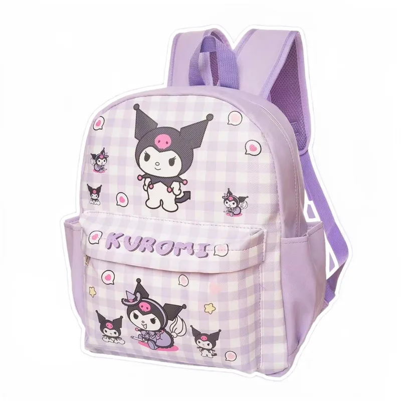 5 Types Cartoon Kuromi Pu Leather Backpack Melody Kt Cat Cinnamon Schoolbag Student Cute Burden Reduce Large Bag Child Girl Gift