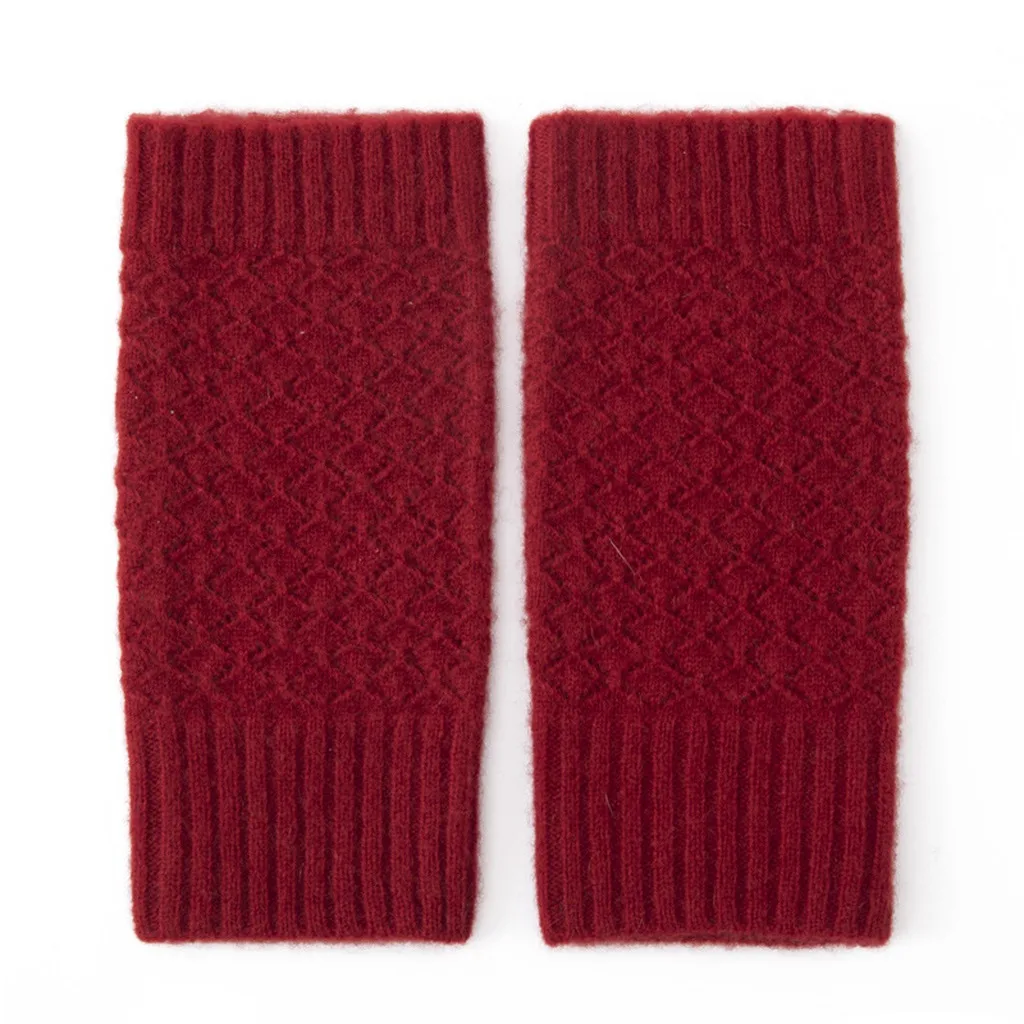 Wrist Warmers Winter Warm Thermal Arm Sleeve Knitted Gloves Fingerless Winter Gloves For Daily Outdoor Use Daily Commute Outdoor
