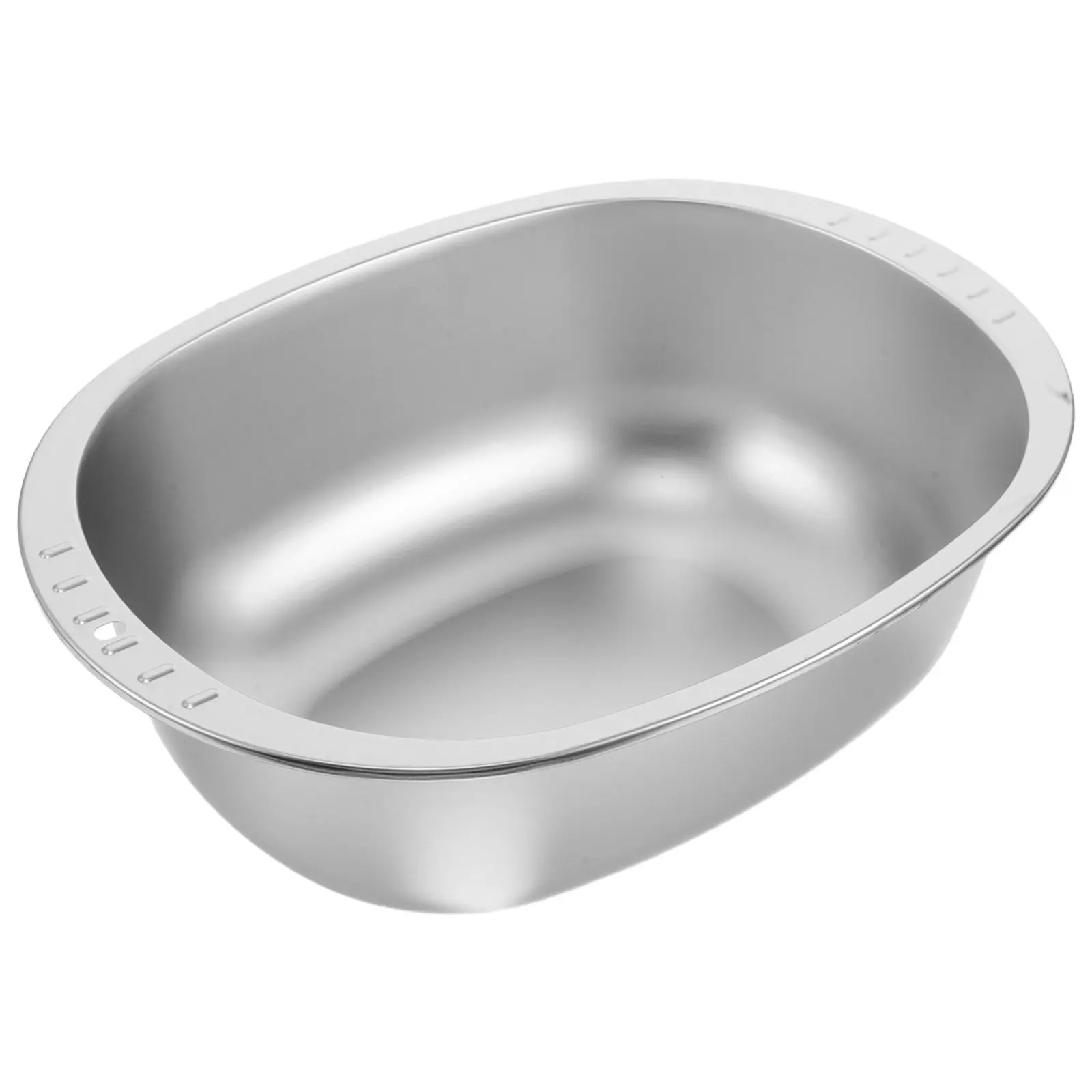 Deep Stainless Steel Mixing Bowl – Large Capacity, Thickened for Dough Kneading, Salad Tossing & Rice Rinsing