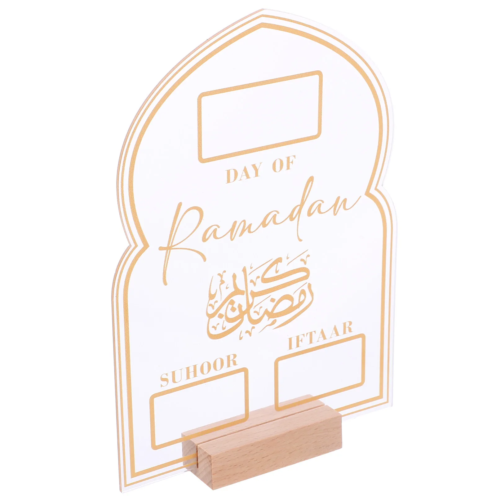 

1Set Ramadan Calendar Handwritten Perpetual Acrylic Countdown Desktop Sign Desk Reminder Eid Mubarak Decoration Month Date