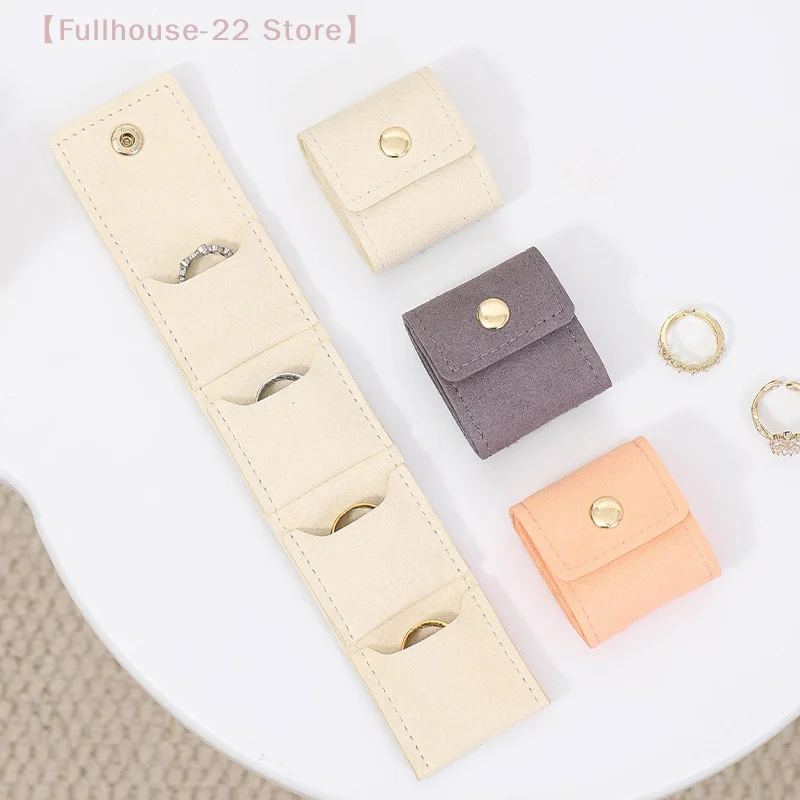 

【MAX-22】4 Compartments Jewelry Storage Bag Portable Mini Jewelry Bag Earrings Necklace Ring Organizer Bag Jewelry Storage Case