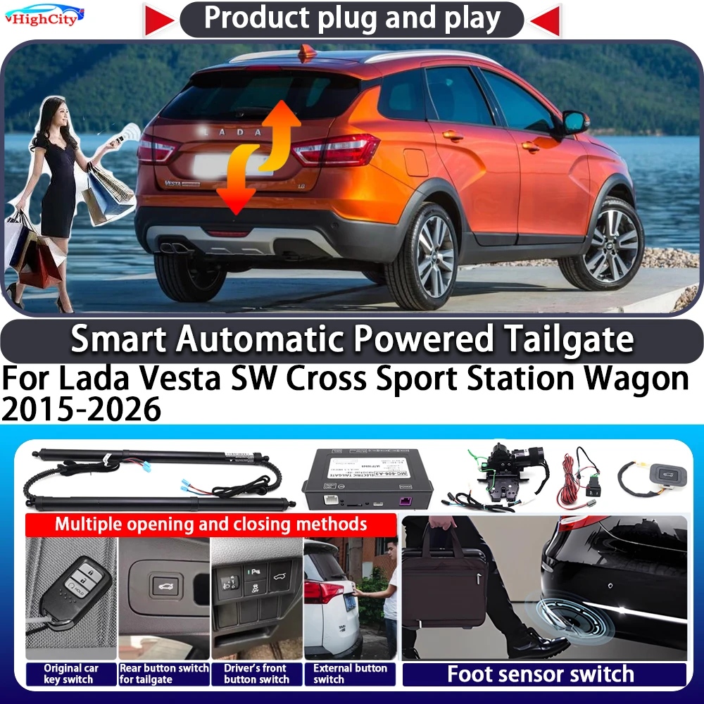 For Lada Vesta SW Cross Sport Station Wagon 2015-2026 OEM Smart Automatic Powered Tailgate Key Close Kit Electric Power Tailgate
