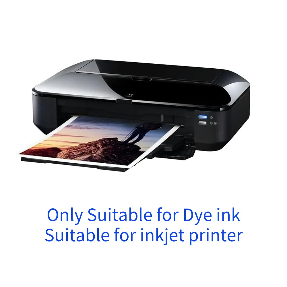 100 hojas de papel fotográfico 4R, 230 g/m², 4 x 6 pulgadas, papel fotográfico brillante premium, papel para fotos, papel para folletos, para impresora de inyección de tinta