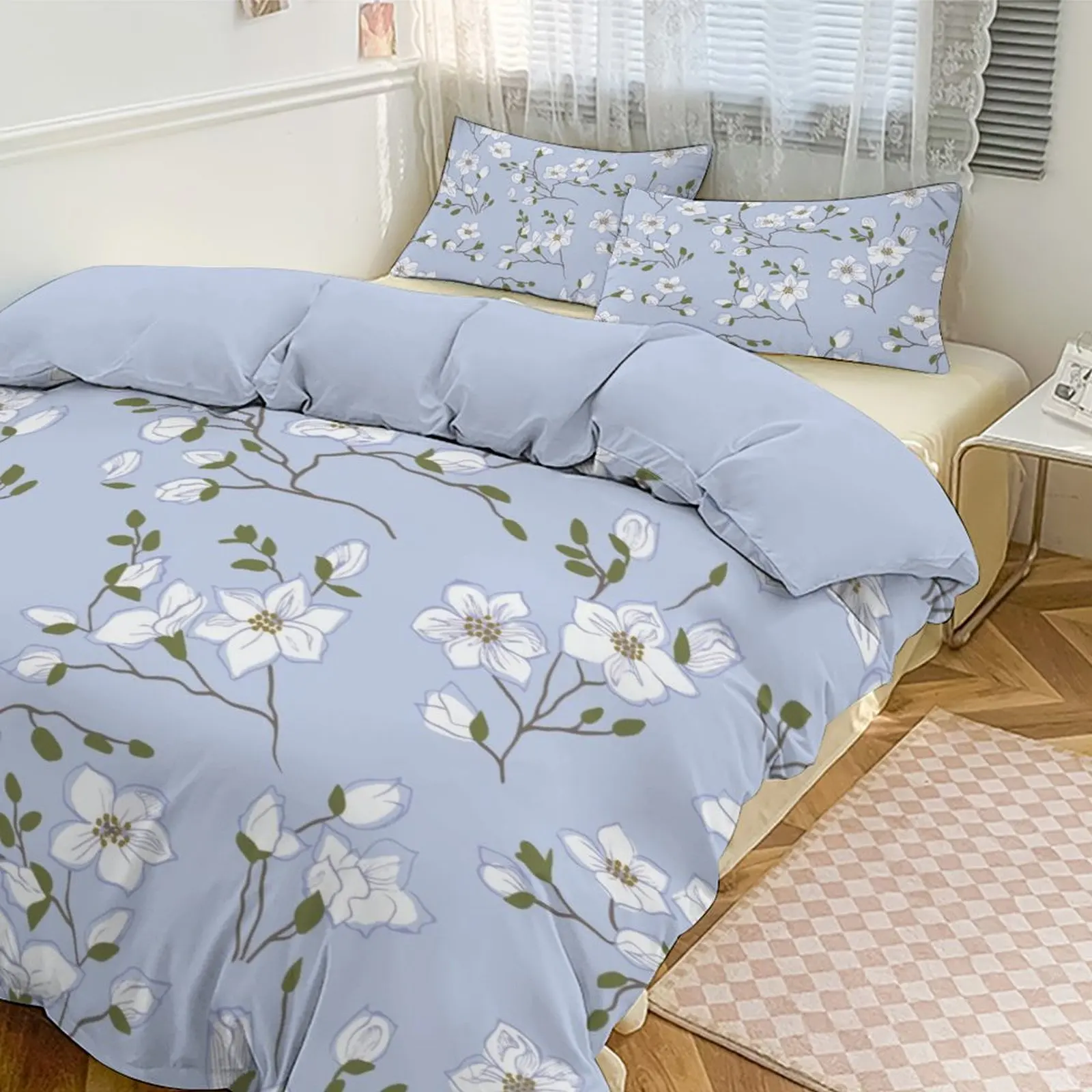 

Premium Thickened Comfort Bedding Set - Soft Warm Floral Design 1 Duvet + 2 Pillowcases (No Pillow)