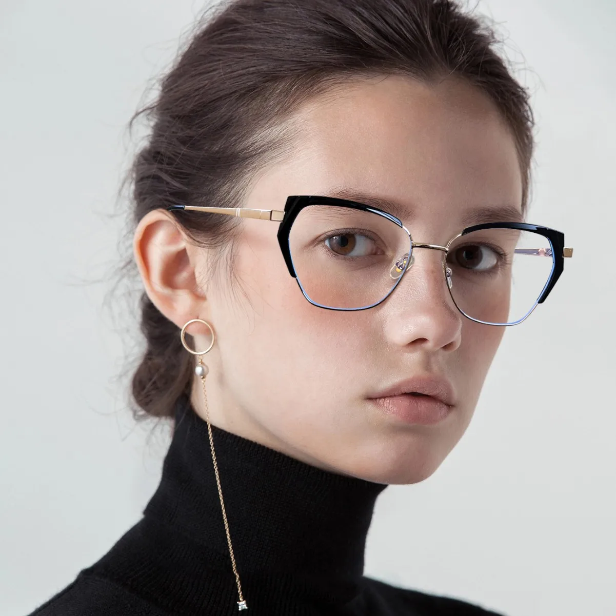 

CLLOIO Fashion Butterfly Progressive Reading Prescription Glasses Women Simple Optical Blue Light Filter Photochromic Eyeglasses
