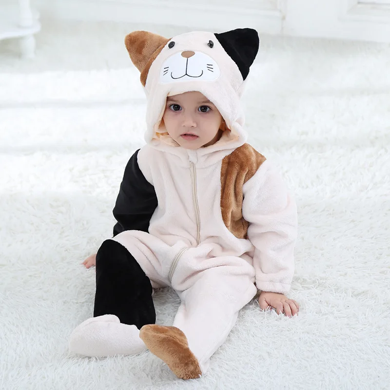 Animal Cat Newborn Baby Clothes Bodysuit Boy Girl Romper Kigurumis Cosplay Costume Toddler Jumpsuit Halloween Infant Outfits