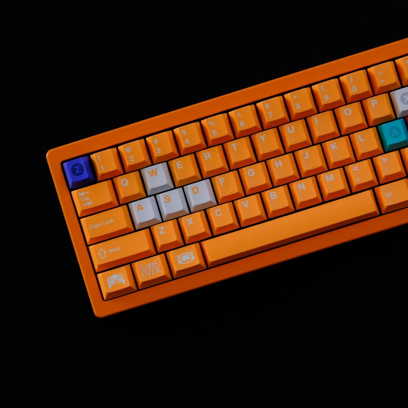 NGC Orange Theme Keycaps Set Cherry Profile PBT Sublimation Custom Original Handmade Keycaps for Mechanical Keyboard Accessories