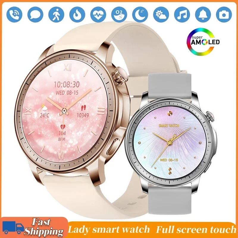 Fashion Xiaomi Mijia Smart Watch Women Heart Rate Lady Bracelet Bluetooth Call IP67 Waterproof Heart Rate Smartwatch for Huawei