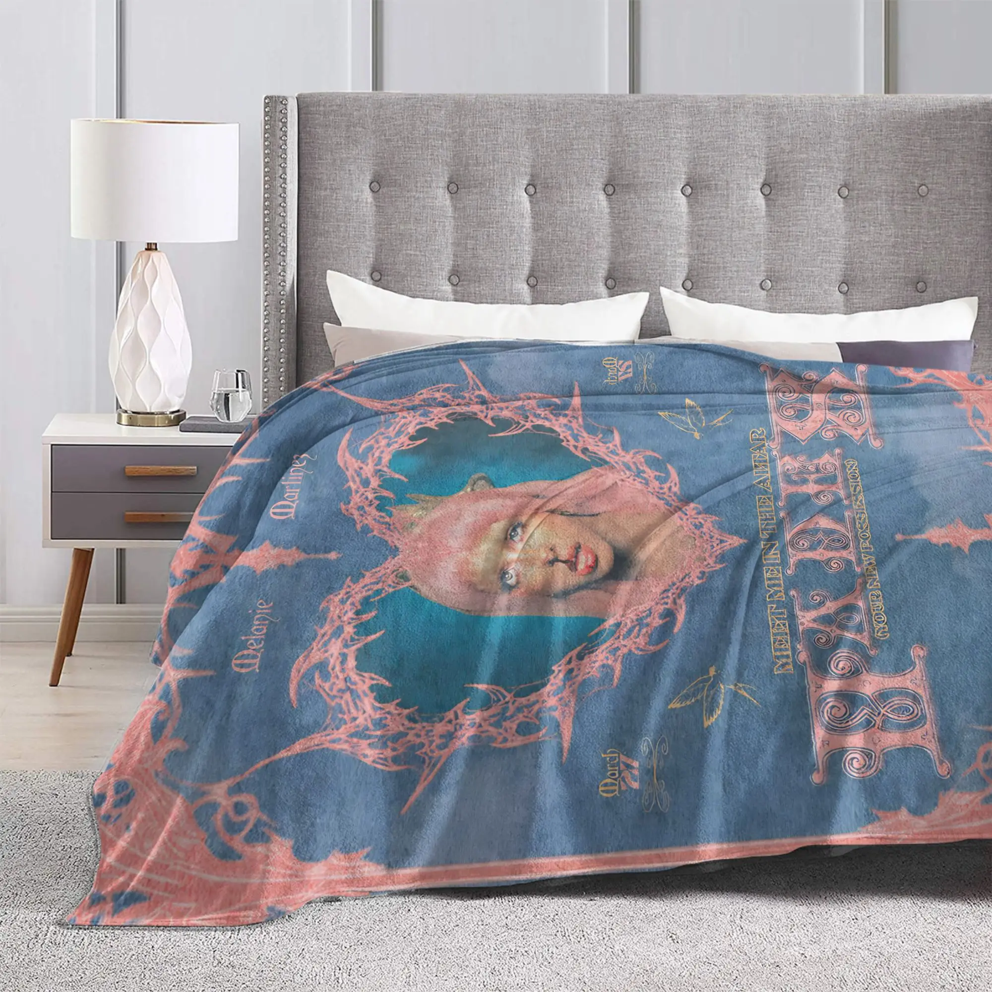 Melanies Martinezs Singer Blankets Flannel Textile Hades Circle Multi-function Ultra-Soft Throw Blankets for Sofa Car Bedspreads