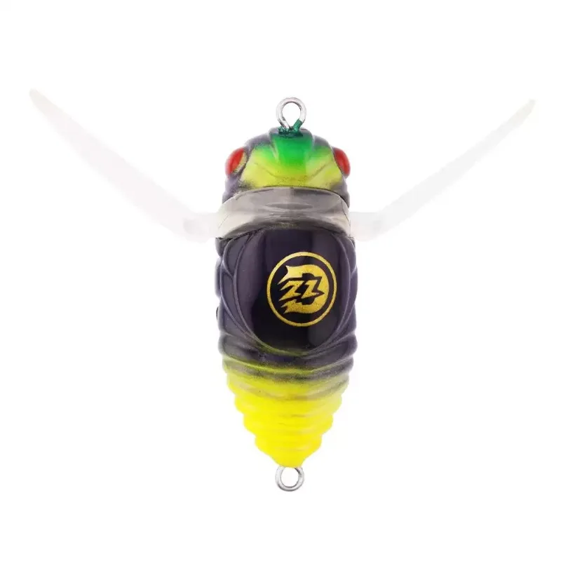 1Pcs 3.7g 35mm 6g 40mm Micro Topwater Cicada Lure Surface Crawling Insect Bait for Trout Bass Stream Bridge Pier Fishing