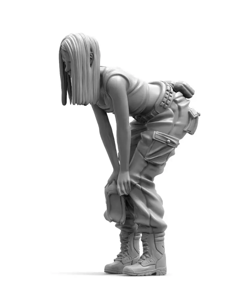 1/24 الراتنج شخصية كامل الجسم أطقم منمذجة Urbana فتاة عمل Gk الأبيض نموذج تمثال لعبة المفككة وغير مصبوغ