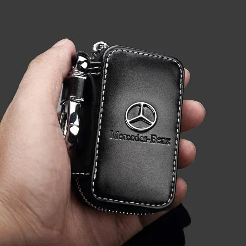 Leather Key Wallet Car Key Bag Multi Function Key Case For Mercedes Benz W203 W206 W205 W211 W212 A180 W176 W169 W204 W213