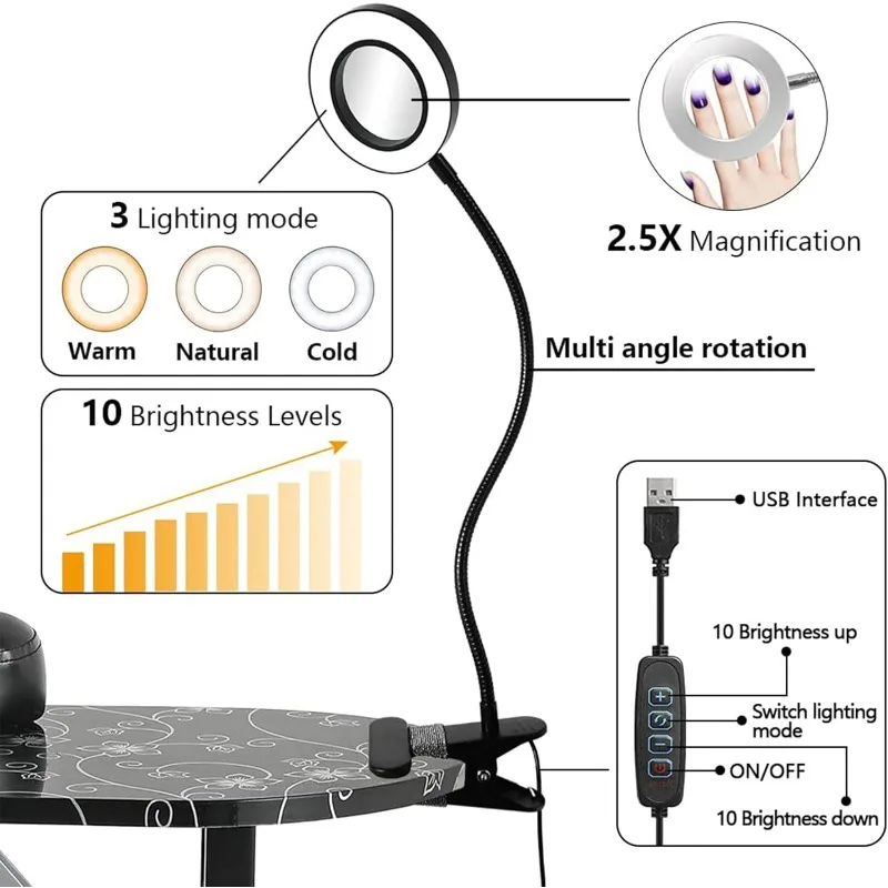 Professionale 35''L Portatile e pieghevole ventilato Tavolo per manicure di bellezza Scrivania per tecnico delle unghie Stazione di lavoro per salone