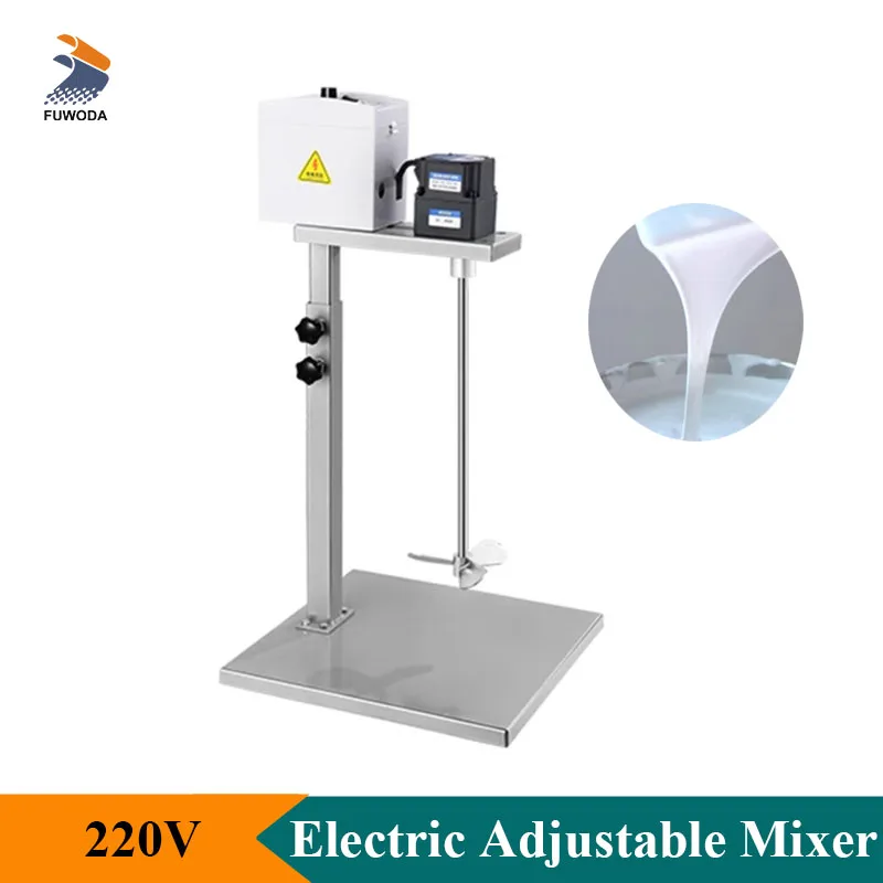 

Electric 220V Liquid Agitator Mixer Beverage Blender Laboratory Drum Mixer Stainless Steel Liquid Mixing Tool Commercial Use