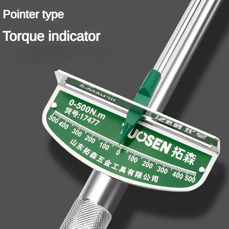 Pointer Torque Wrench 300N.m 500N.m Torque Spanner 1/2'' 3/4'' Precise Clear Scale Pointer Type Professional Car Repair Tool