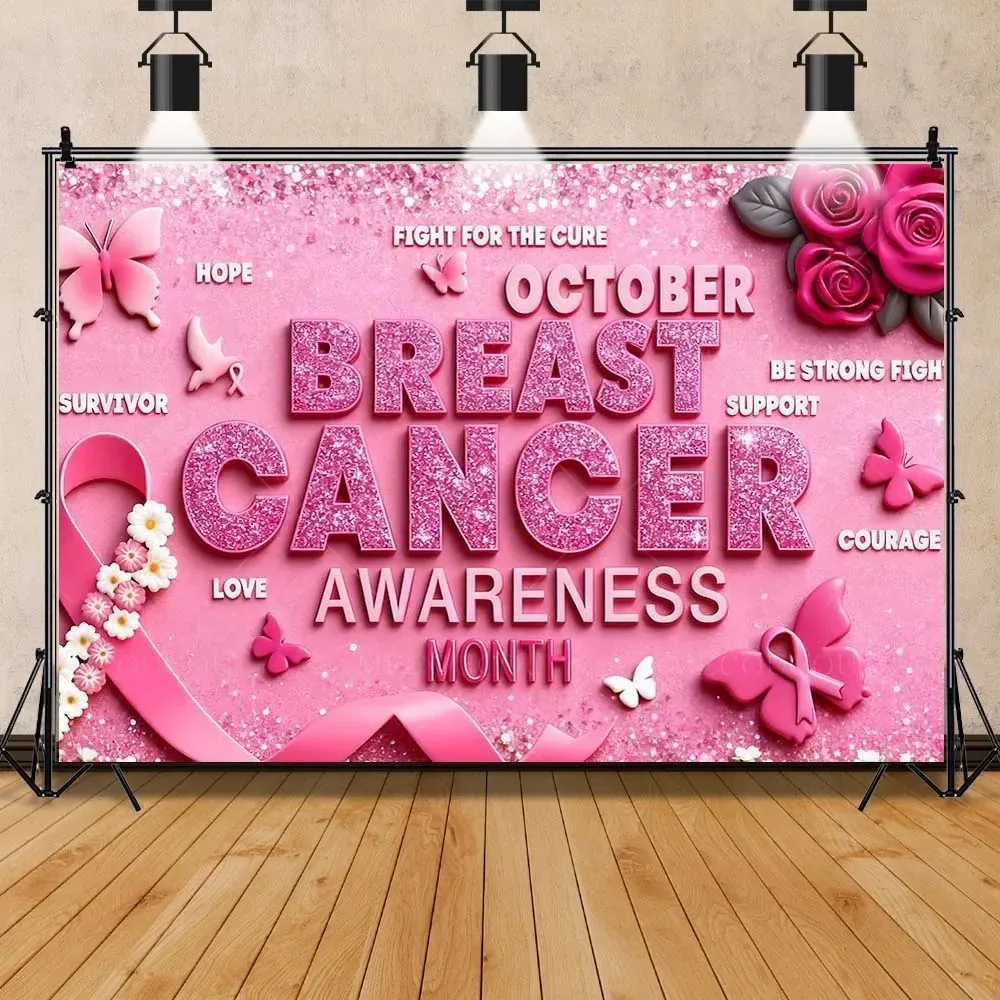 Roze lint vlinder thema promotionele banner achtergrond, vrouwen gezondheid promotionele poster decoratie fotografie achtergrond