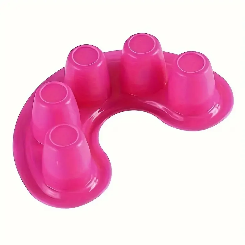 Heart-Shaped Nail Art Soak Bowl - Durable Plastic Cuticle Remover & Nail Polish Wash Tray with Multiple Compartments