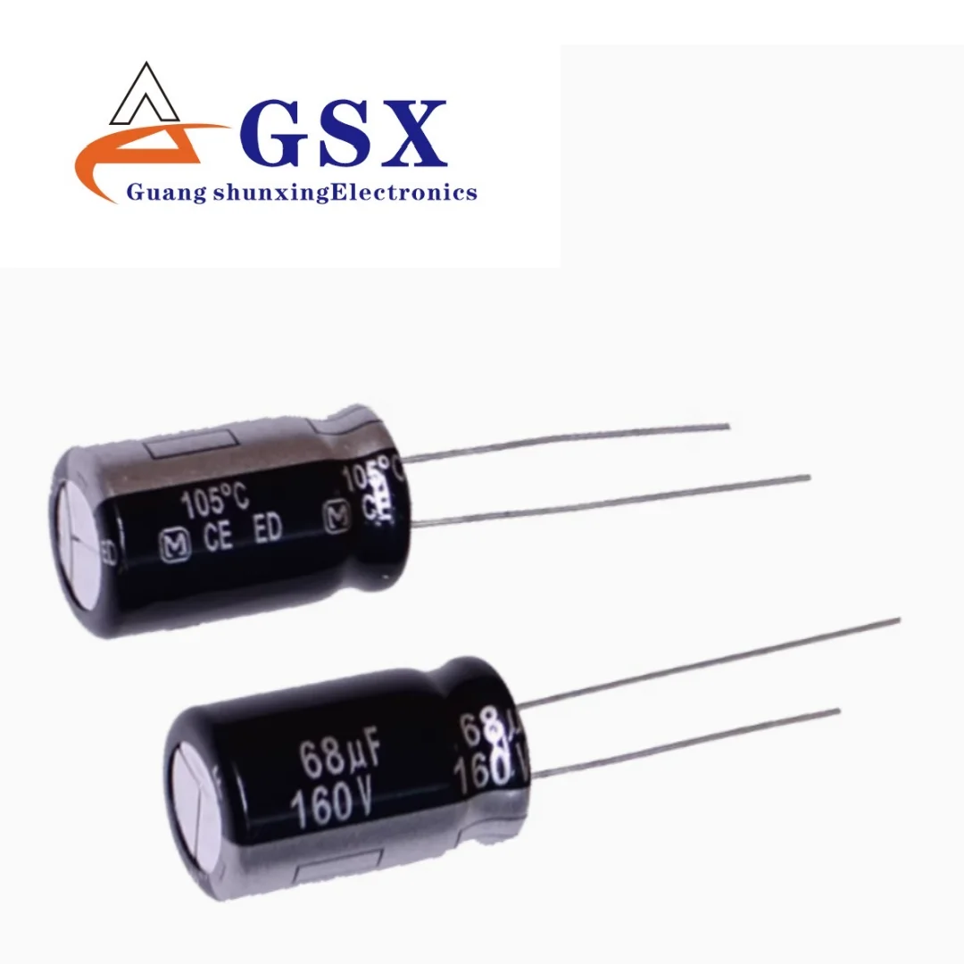 

Brand new original imported aluminum electrolytic capacitor 160v68uf 12.5 * 20 Panasonic ED audio heating capacitor