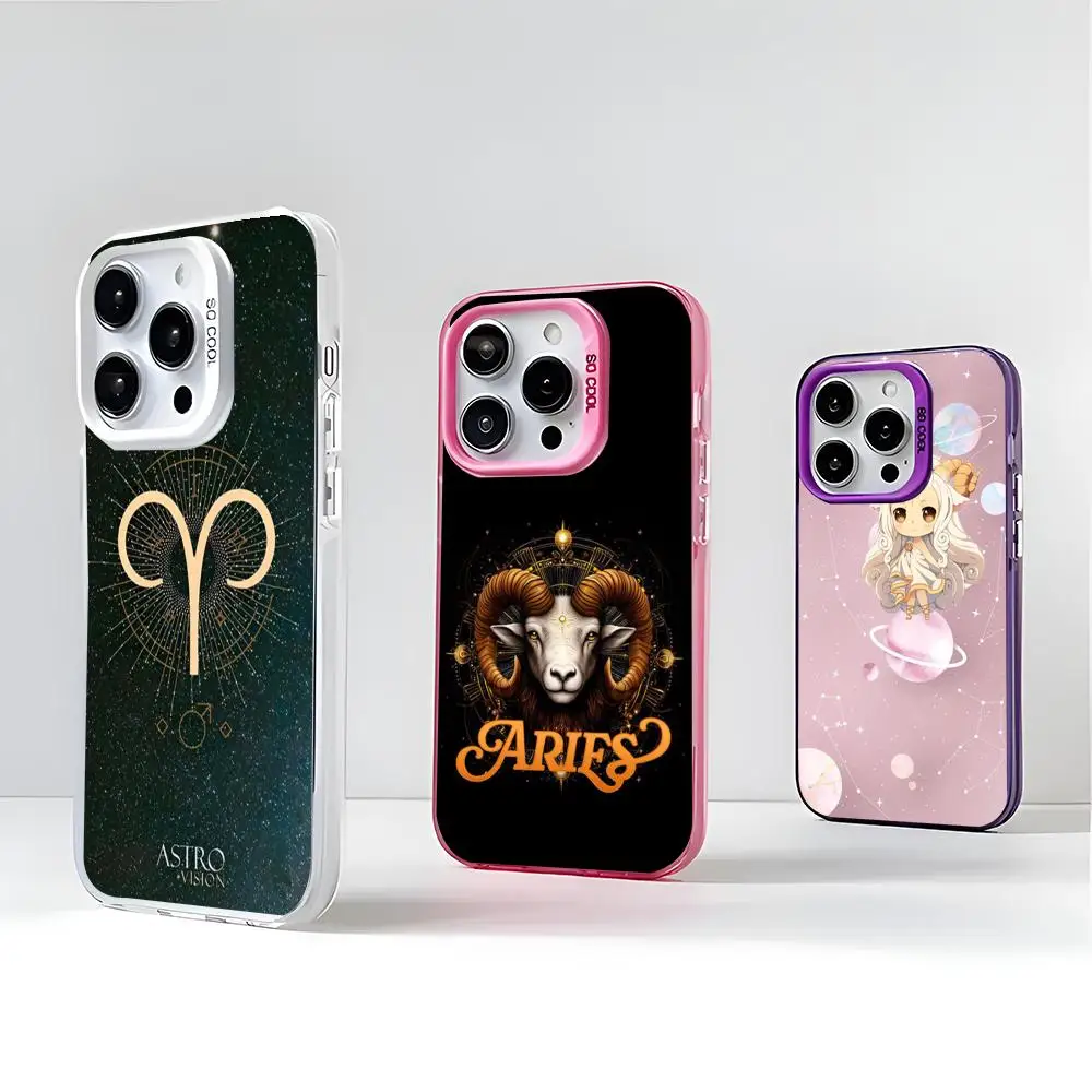 Aries Amulet Phone Case 2024 IMD Case For IPhone 16 15 Pro XR XS 7 8 Plus SE2024 Shockproof Color Phone Funda Cover