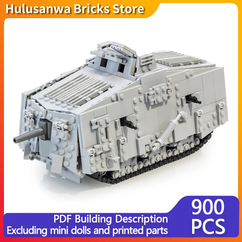 

A7V Military Tank Model MOC Building Bricks War Equipment Modular Technology Gifts Holiday Assemble Children Toys Suit
