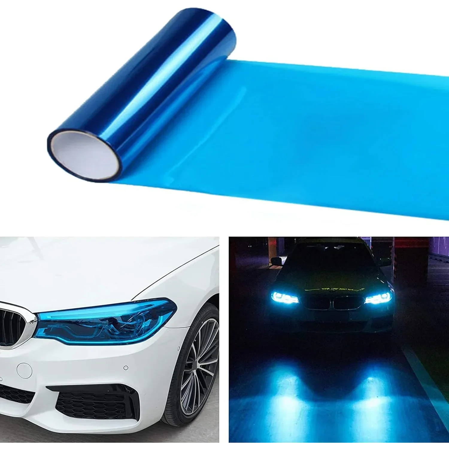 لفة ورق لاصق من الفينيل لمصباح السيارة الأمامي، فيلم لف الفينيل ذاتي الضوء الخلفي، فيلم فينيل خفيف الضباب ذاتي اللصق