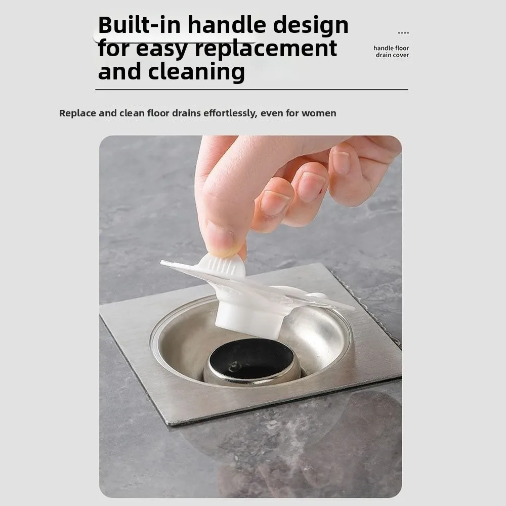 3pcs New Vortex Floor Drain Rotating Anti-Clogging Hair Collector Bug Proof Mesh Design Sink Strainer Household Use