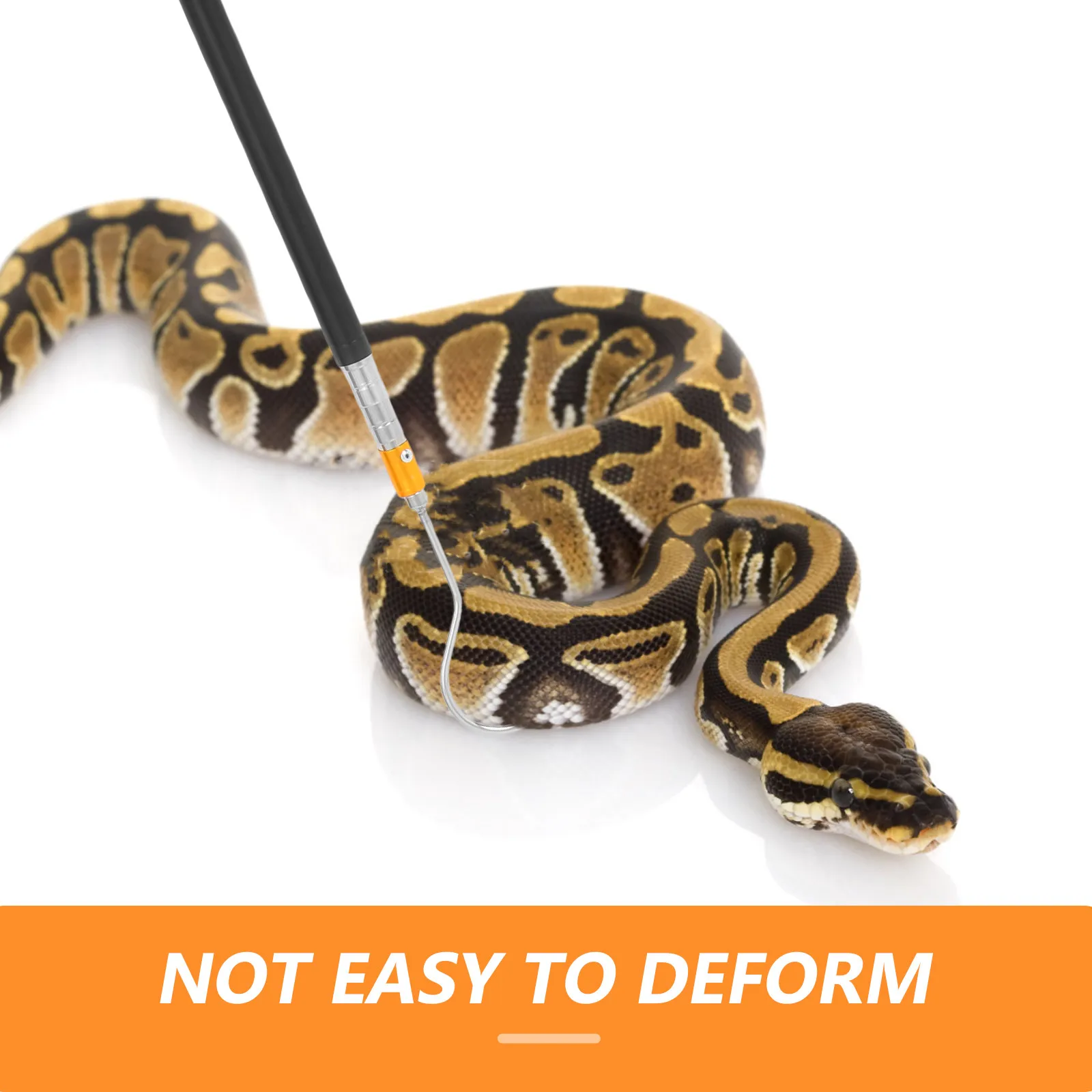 Telescoping Snake Catching Tool, Adjustable Stainless Steel Pole Hook for Small to Large Snakes, Pet Animal Catcher