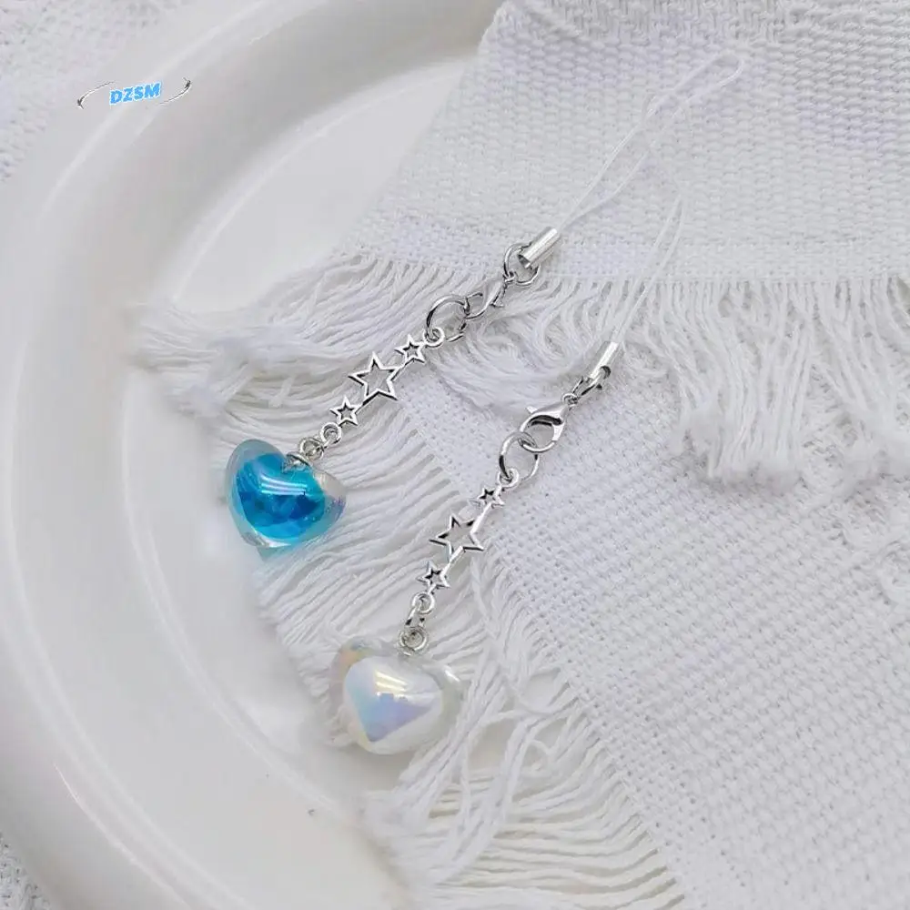 

Acrylic Love Star Phone Chain DIY Handmade Phone Charm Laser Butterfly Phone Pendant Trinket Hanging Cord Sweet Phone Lanyard