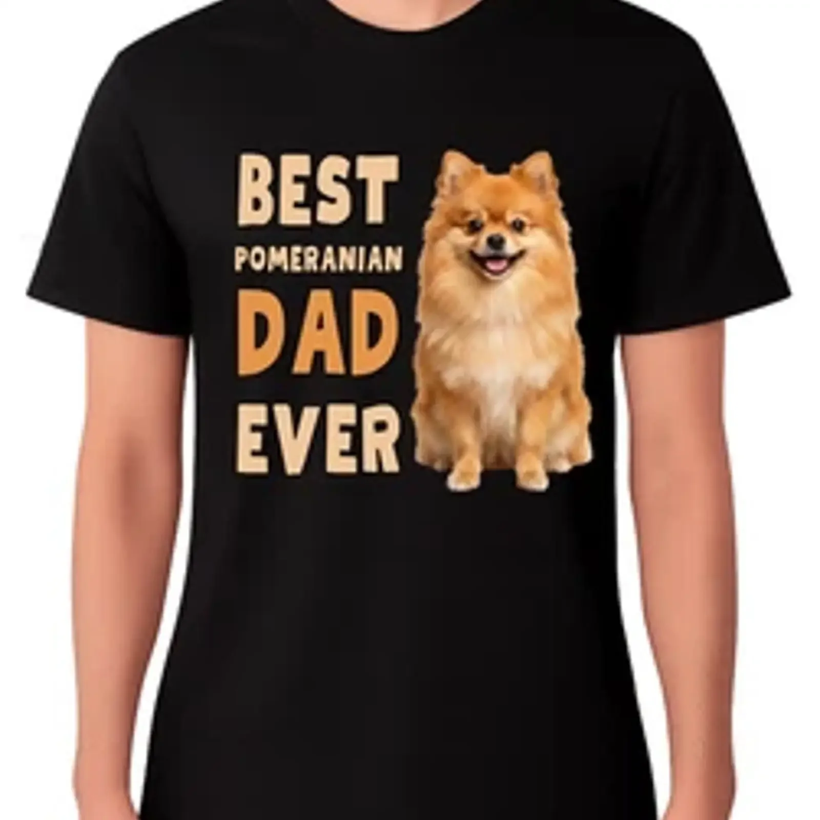 Funny little dog lover gift T shirt Best Pomeranian Dad Ever vintage Washed Slightly homme Comfortable Soft Unisex fashion