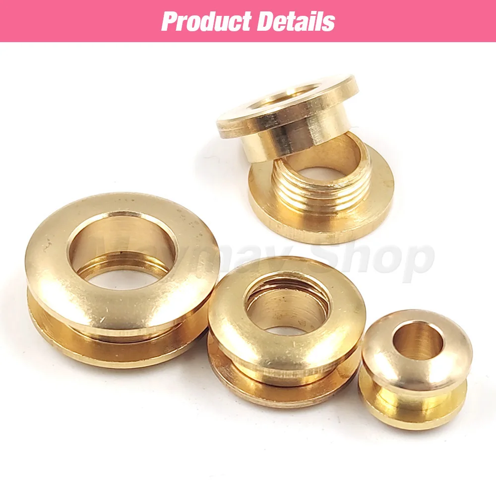 2pcs Solid Brass Screw Back Eyelets With Washer Grommets Leather Craft Accessory DIY Bag Clothes Belt Ornament Accessories