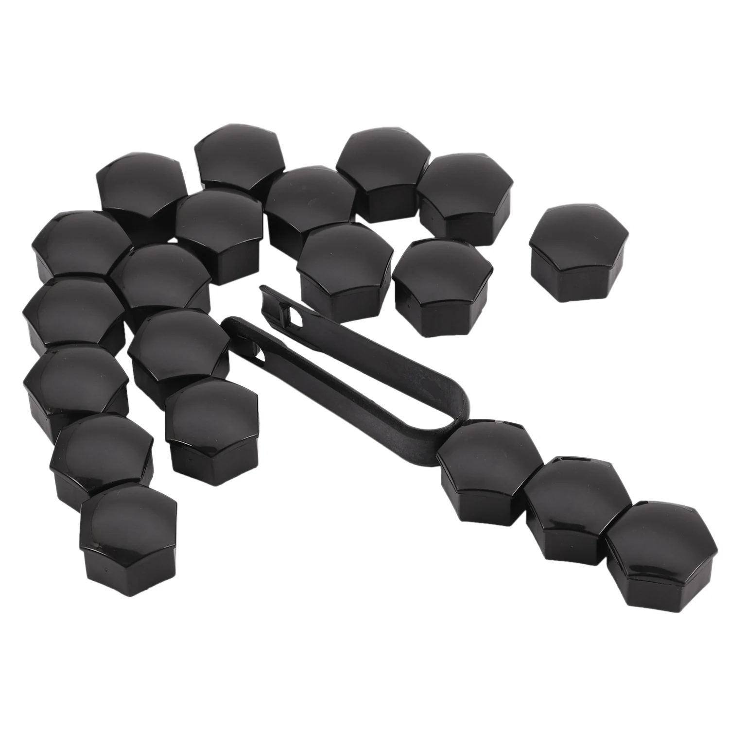 الدقة 20 قطعة 21 مللي متر عجلة إطارات السيارة مشرق الأسود الترباس الجوز يغطي ث/مفتاح إزالة صالح ل تسلا نموذج S 12-17