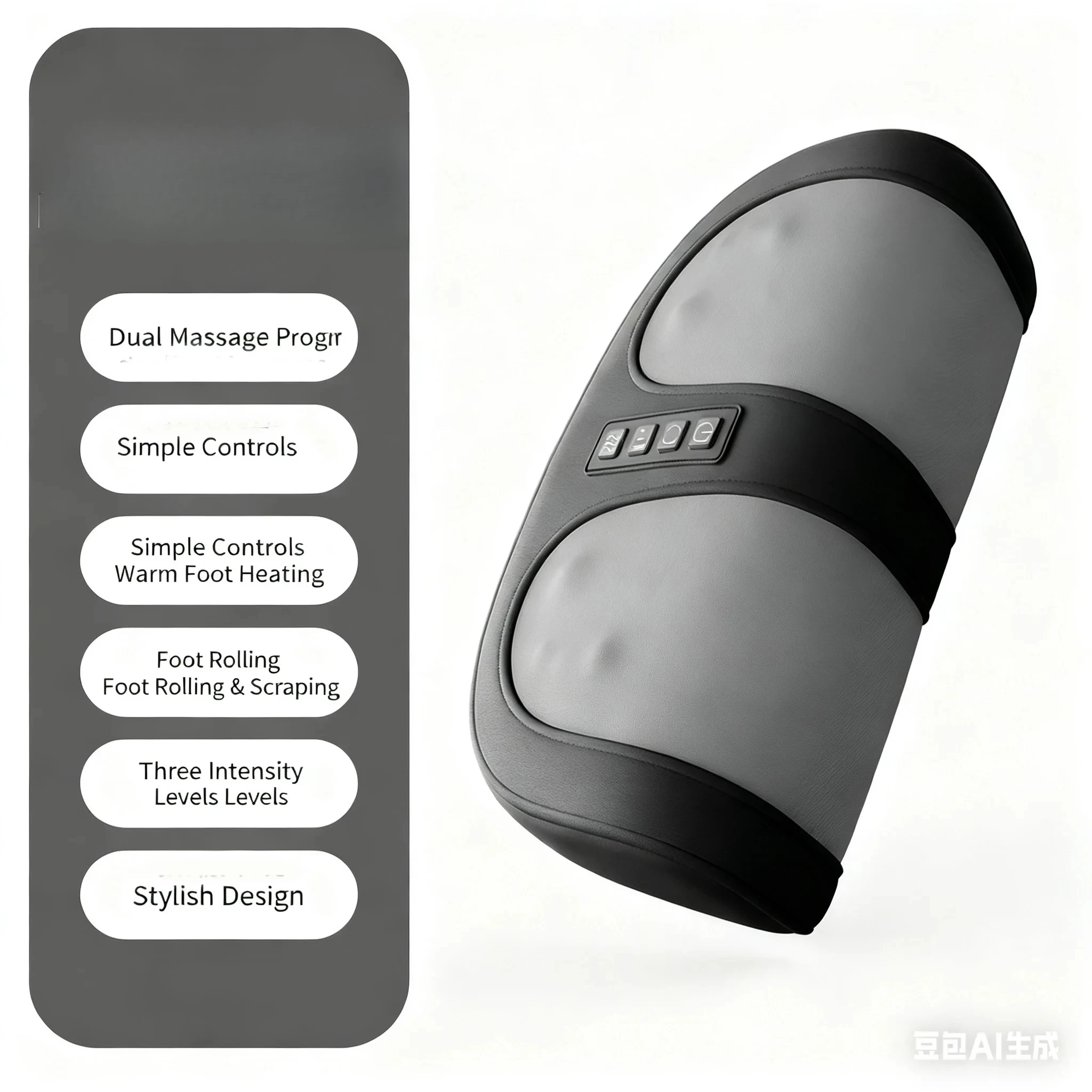 

Настраиваемый электрический массажер с горячим компрессом, шиацу и роликовым массажем для ног, глубокий массаж ирландских мышц и голеней, снимает усталость