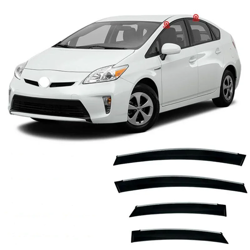 

Car Window Visor Rain Guard Side Window Deflector Weather Shield For Prius C 2003 2004 2005 2006 2007 2008 2009 2010 2011 - 2023