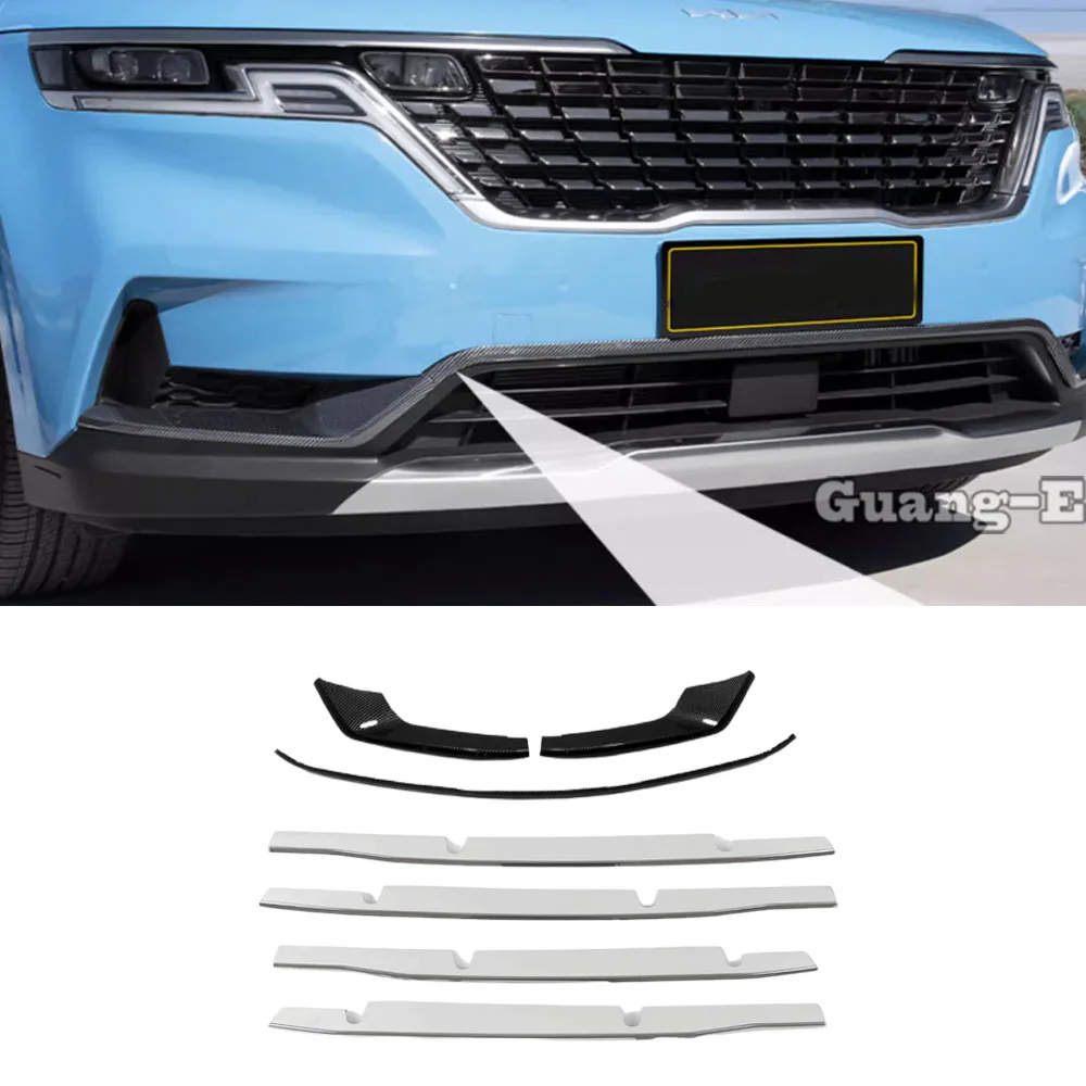 ABS/Steel Front Lower Center Grille Grill Cover Trim For Kia Carnival Sedona KA4 2021 2022 2023 2024 Frame Exterior Accessories