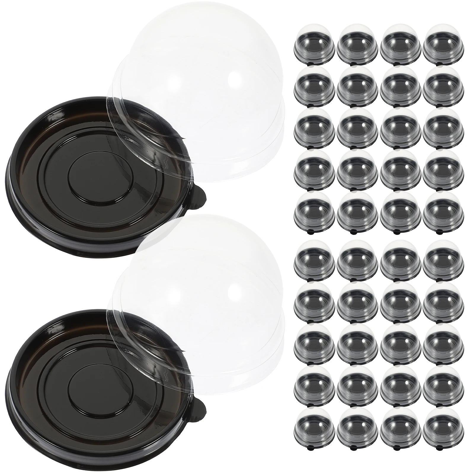 

Plastic Dessert Boxes clear dome box egg-yolk puff box bakery supplies packing box for moon cake cake container