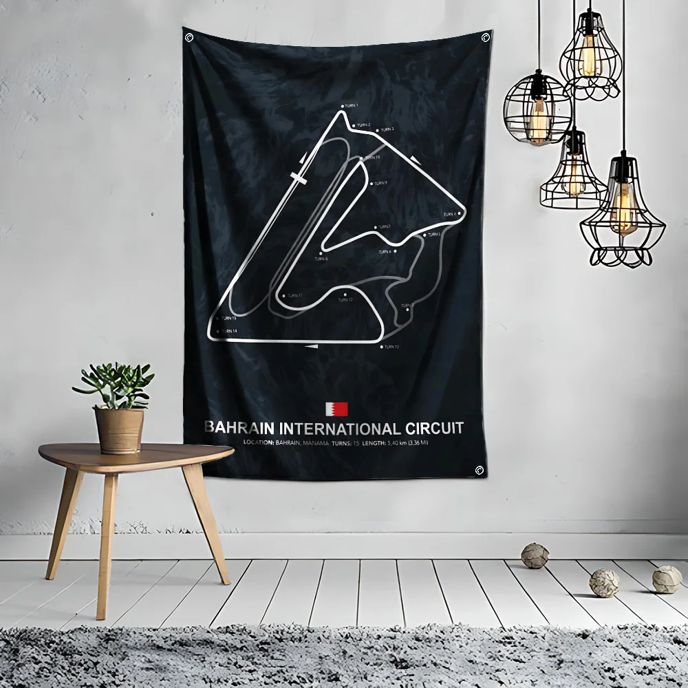 3x5 Ft Formula 1 Imola Monaco Circuit F1 Flag Polyester Digital Printing for Garage Wall Art Out Door Decoration With Grommets