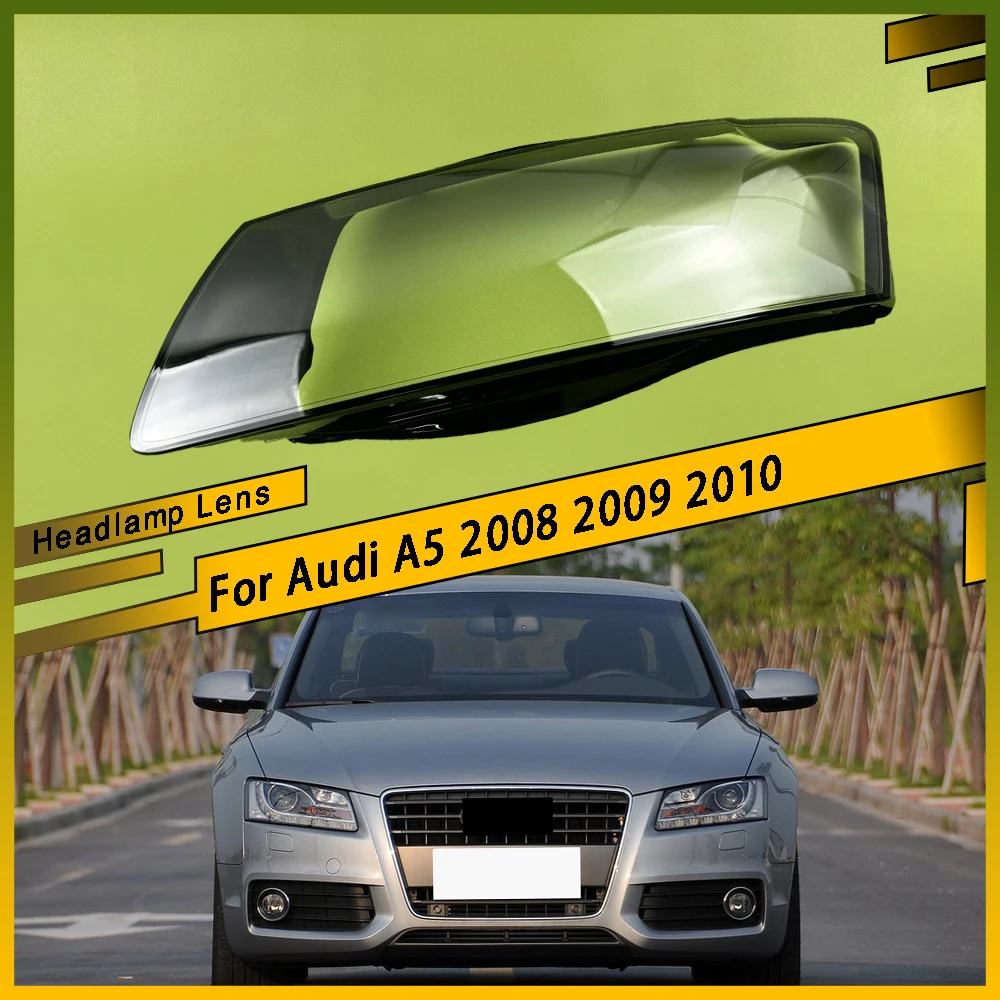 

Car Replacement Headlamp Caps Glass Headlight Cover Auto Transparent Lampshade Case Lamp Lens Shell For Audi A5 2008 2009 2010