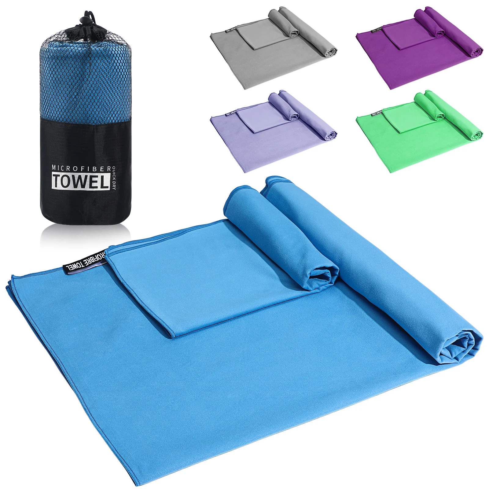 

1Set Quick Dry Microfiber Towel Large Beach Towel for Travel Gym Pool Outdoor Use Sand Resistant Comfortable Lightweight