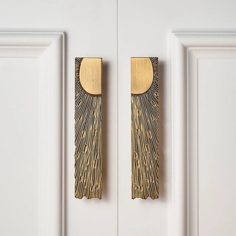 

French Retro Brass Drawer Pulls Luxury Simple Cabinet Door Handles Ring Creative Furniture Drawer & Dressing Table Hardware