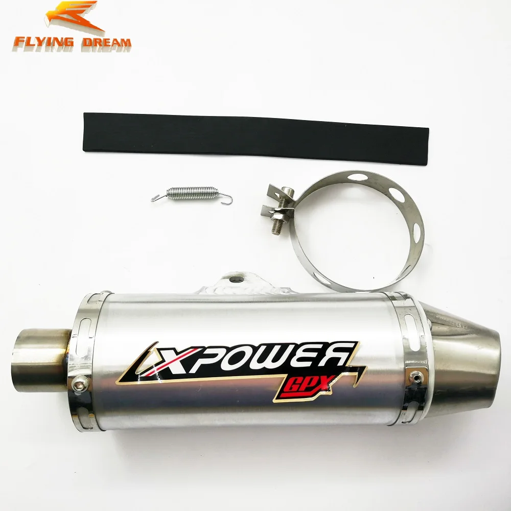 GPX T4 39mm Muffler Exhaust Pipe For 100-250cc Pit Dirt Bike Off Road Motorcycle motocross