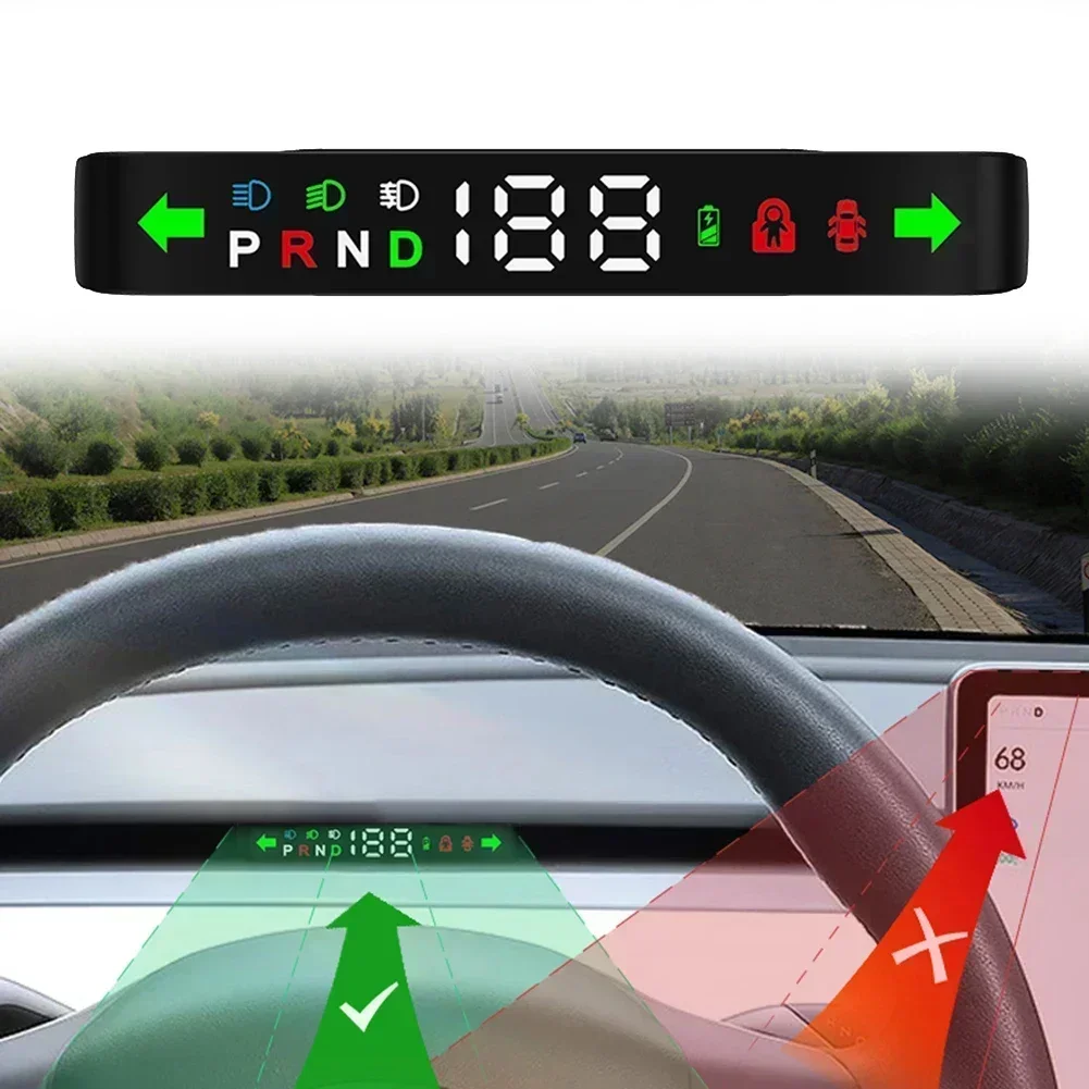 Digital Car Dashboard Head-Up Display HUD Assisted Driving For Tesla- Model 3/Y Real-Time Data Synchronization Car Accessories