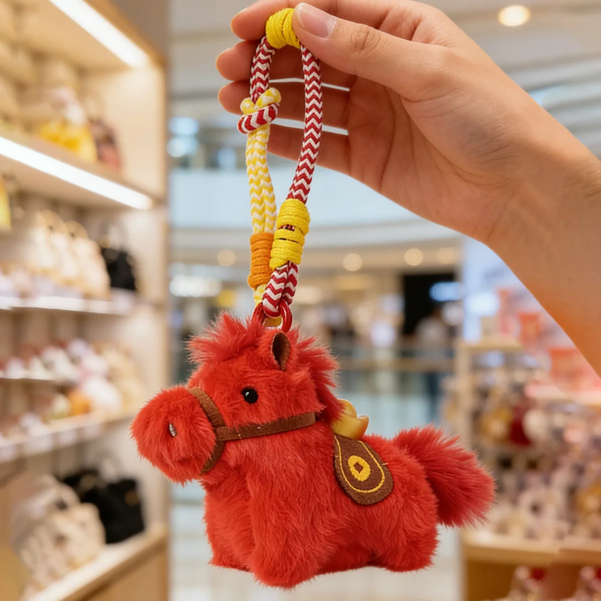 

Милый плюшевый брелок на Новый год 2026: Талисман Года Лошади, китайский кулон-пони к Китайскому Новому году, подарок на Новый год