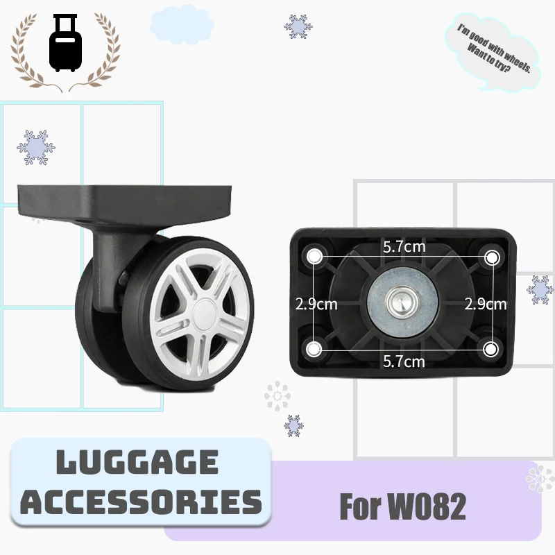 

For W082Ultra-Durable Luggage Wheels 360-Degree Rotation Silent Noise Reduction Easy Installation Compatible with Most Suitcases