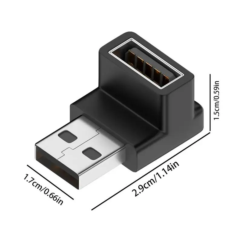 90 องศาซ้ายขวาขึ้นลงมุม USB 3.0 ชายหญิงอะแดปเตอร์สําหรับแล็ปท็อปพีซีโทรศัพท์แท็บเล็ต