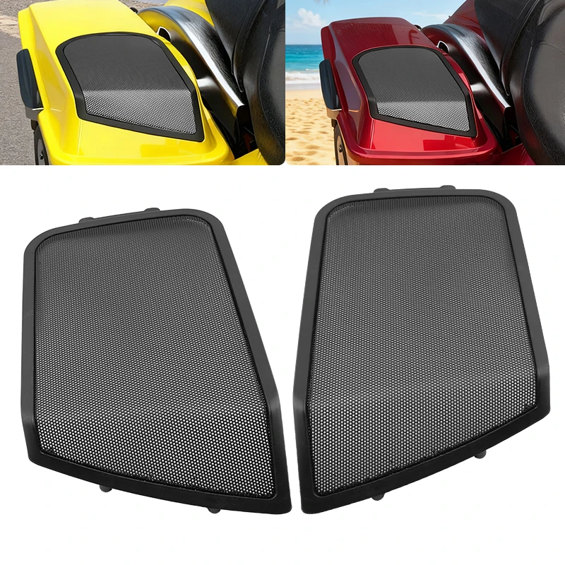 

Matte Black Motorcycle Accessories 6x9" Saddlebag Lid Speaker Grill For Harley CVO Road Glide Street Glide FLHX FLTRX 1994-2013