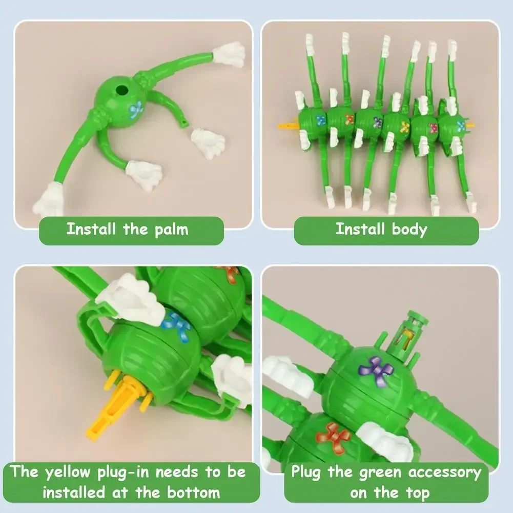 Altalena elettrica Giocattolo per insetti Sorriso verde Caterpillar Giggle Wiggle Kawaii Bellissimo altalena Giocattolo Giggle Wiggle Gioco Adatto per bambini