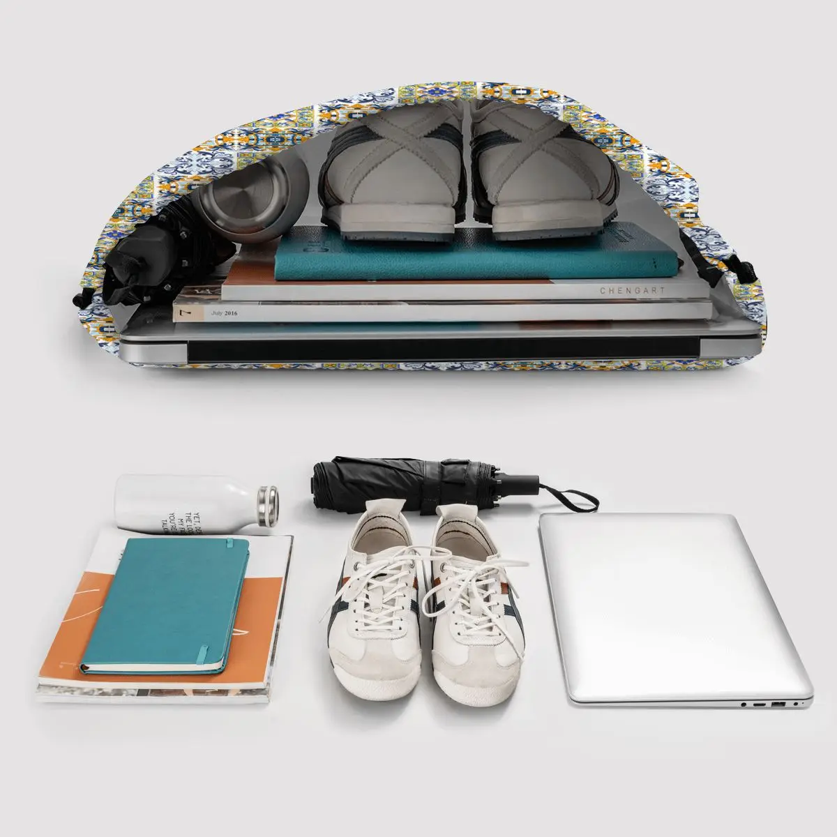 نسخة من البلاط الصقلية والبحر الأبيض المتوسط والفسيفساء وحقائب الظهر الزينة أكياس الرباط المحمولة أشتات حقيبة أكياس الكتب