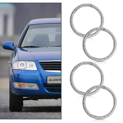 4PCS Led Halo Ring Light Angel Eyes kit for Nissan Almera Classic non projector DRL daytime running light car Styling