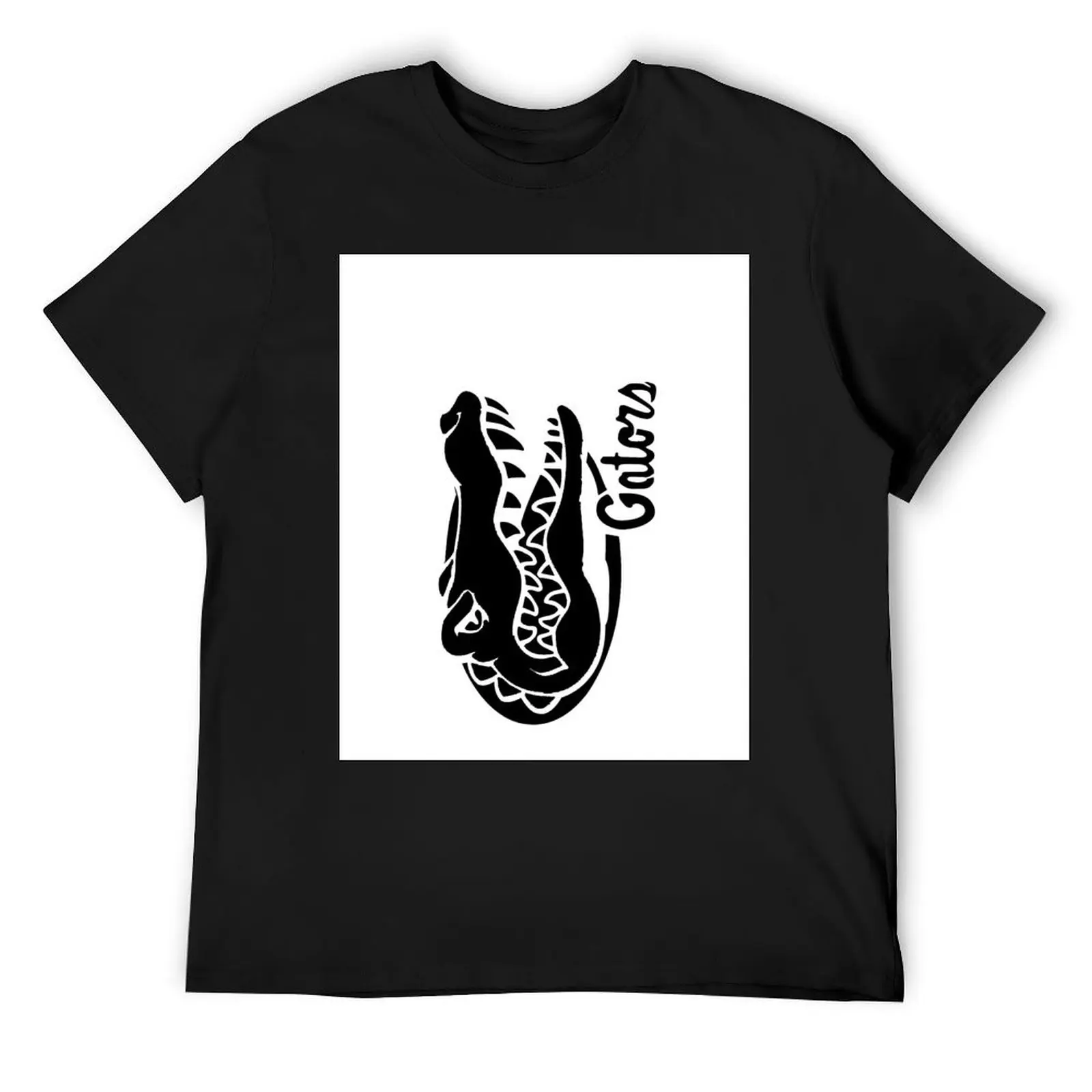 

Gator bait crocodile and elegator black and white T-Shirt